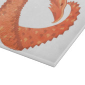 Planche À Découper Dragon de coeur orange sur blanc (Coin)