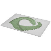 Planche À Découper Dragon de coeur vert olive blanc (Coin)