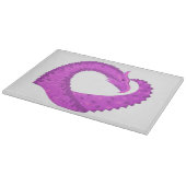 Planche À Découper Dragon de coeur violet clair sur blanc (Coin)