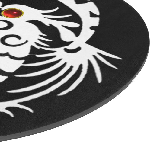 Planche À Découper DRAGON DE NAGE, noir, blanc, rubis rouge (Coin)