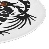 Planche À Découper DRAGON DE NAGE, noir, blanc, rubis rouge (Coin)