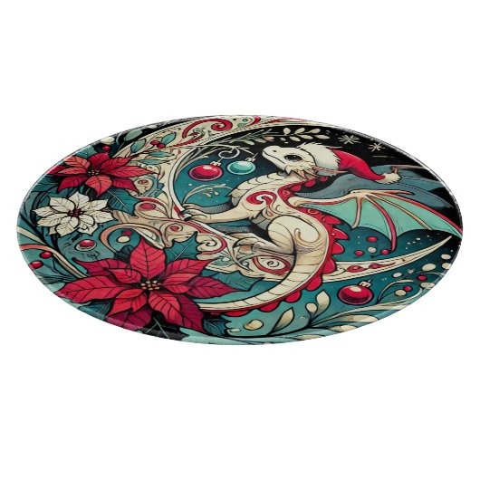 Planche À Découper Dragon de Noël (Coin)