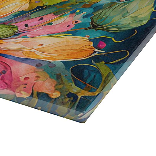 Planche À Découper Dragon d'encre et d'aquarelle de stylet (Coin)