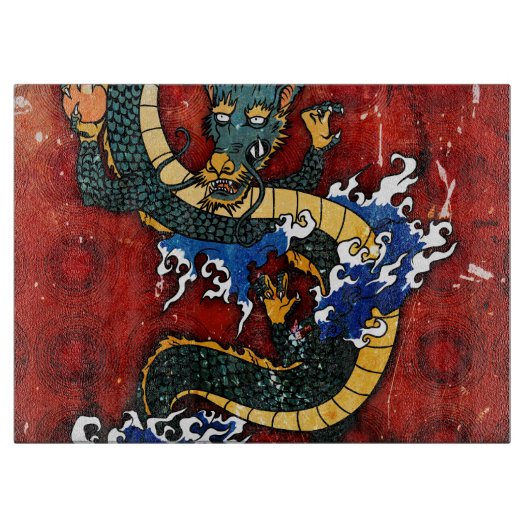 Planche À Découper Dragon japonais (Devant)