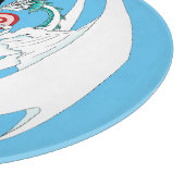 Planche À Découper Dragon Love Heart Blue (Coin)
