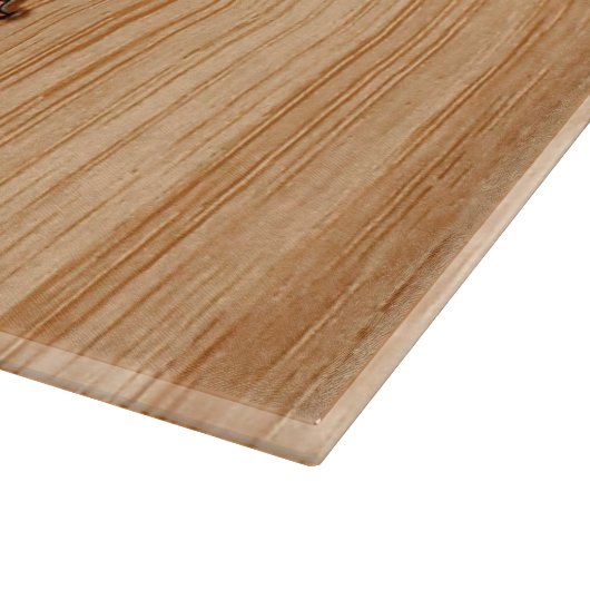 Planche À Découper Dragon Oriental Rouge en Bambou (Coin)