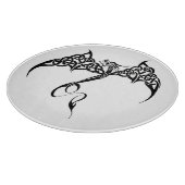 Planche À Découper Dragon Tribal Celtique Entrelacs Noir Blanc Fantas (Coin)