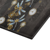 Planche À Découper Dragonflies de Steampunk sur arrière - plan rayé b (Coin)