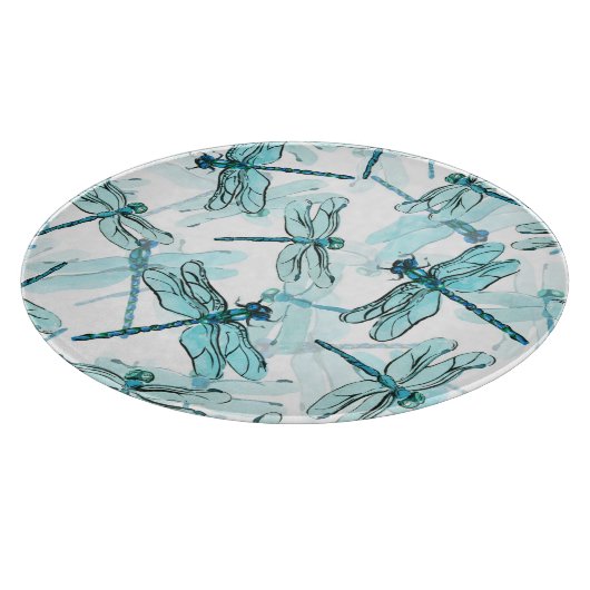 Planche À Découper Dragonflies élégantes : Aquarelle (Coin)