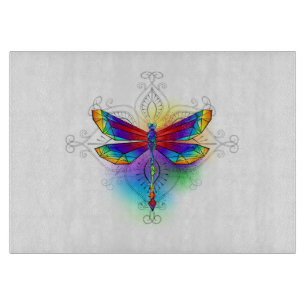 Planche À Découper Dragonfly en arc-en-ciel