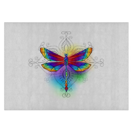 Planche À Découper Dragonfly en arc-en-ciel (Devant)