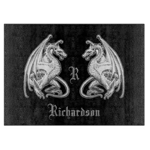 Planche À Découper Dragons à ailes personnalisés