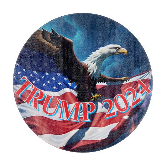 Planche À Découper Drapeau américain Aigle TRUMP 2024 (Devant)