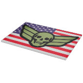 Planche À Découper Drapeau américain ailes de crâne de l'armée (Coin)