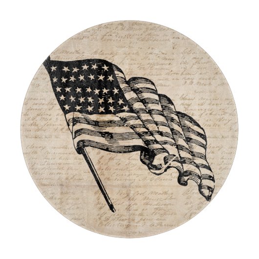 Planche À Découper Drapeau américain classique (Devant)