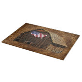 Planche À Découper Drapeau Américain de Grange Rustique (Coin)