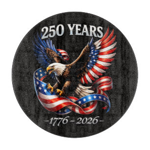 Planche À Découper Drapeau américain de l'aigle du 250e anniversaire