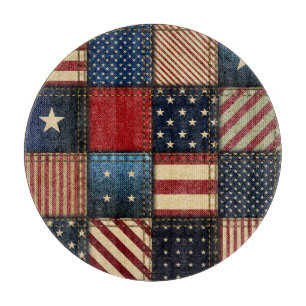 Planche À Découper Drapeau Américain, Motif sans chichi.