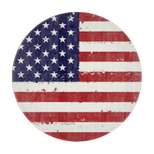 Planche À Découper Drapeau américain patriotique en détresse
