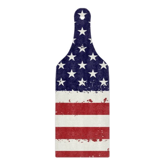 Planche À Découper Drapeau américain patriotique en détresse (Devant)
