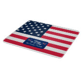 Planche À Découper Drapeau américain patriotique Joyeux 4 juillet Nom (Coin)