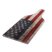 Planche À Découper Drapeau américain sur le vieux grain en bois (Coin)