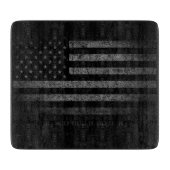 Planche À Découper Drapeau américain Vintage Black Grunge (Devant)