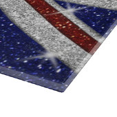 Planche À Découper Drapeau brillant d'Union Jack d'étincelle de (Coin)