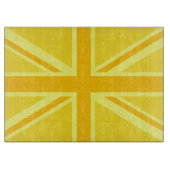 Planche À Découper Drapeau britannique Union Jack très jaune (Devant)