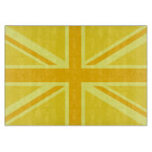 Planche À Découper Drapeau britannique Union Jack très jaune (Devant)