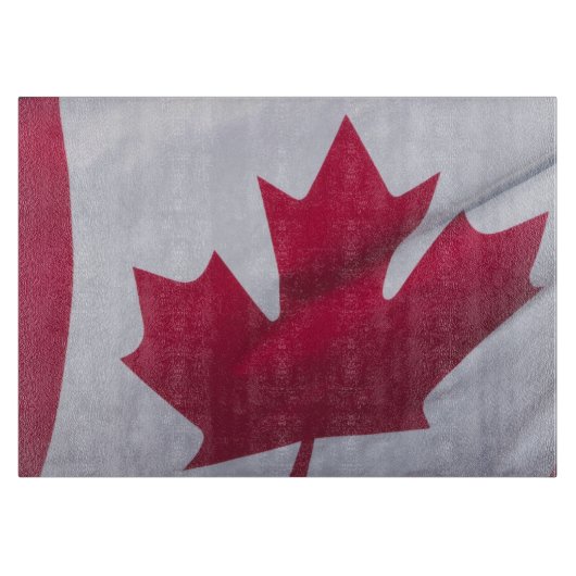 Planche À Découper Drapeau canadien. (Devant)