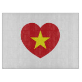 Planche À Découper Drapeau cardiaque du Vietnam (Devant)