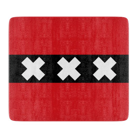 Planche À Découper Drapeau d'Amsterdam (Devant)