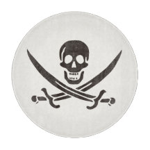 Drapeau de crâne obsidien Drapeau de pirate Calico