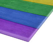 Planche À Découper Drapeau de fierté gay inclusif texturé de Slippery (Coin)