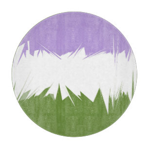 Planche À Découper Drapeau de fierté Genderqueer abstrait ZigZag épic