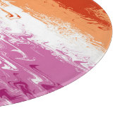 Planche À Découper Drapeau de fierté lesbienne abstrait (Coin)