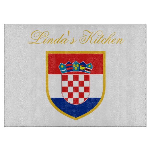 Planche À Découper Drapeau de la Croatie personnalisé (Devant)