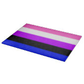 Planche À Découper Drapeau de la Fierté Genderfluide (Coin)
