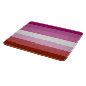 Planche À Découper Drapeau de la fierté lesbienne rose (Coin)