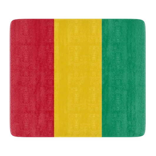 Planche À Découper Drapeau de la Guinée (pays africain) (Devant)