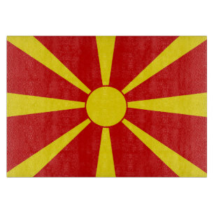 Planche À Découper Drapeau de la Macédoine du Nord
