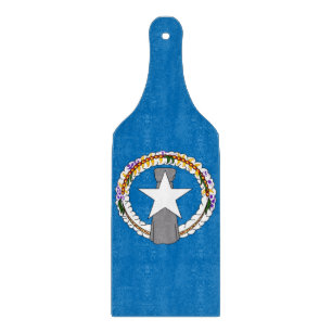 Planche À Découper Drapeau de la Mariana septentrionale sur la planch