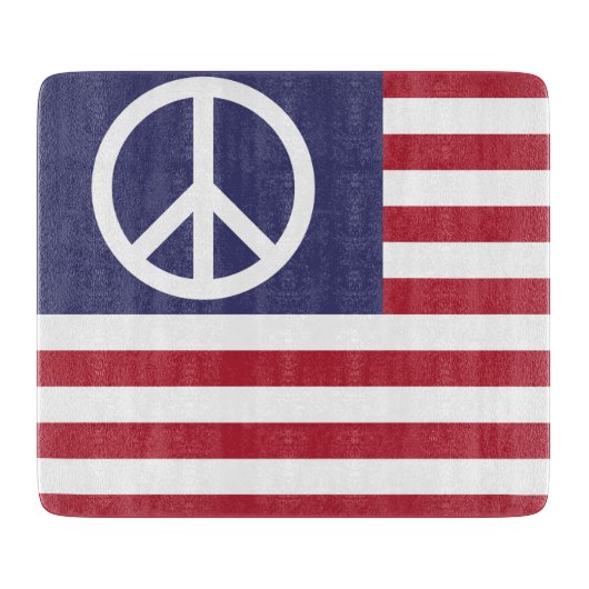 Planche À Découper Drapeau de la paix des États-Unis (Devant)