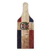 Planche À Découper Drapeau de la République Dominicaine sur le vieux (Devant)