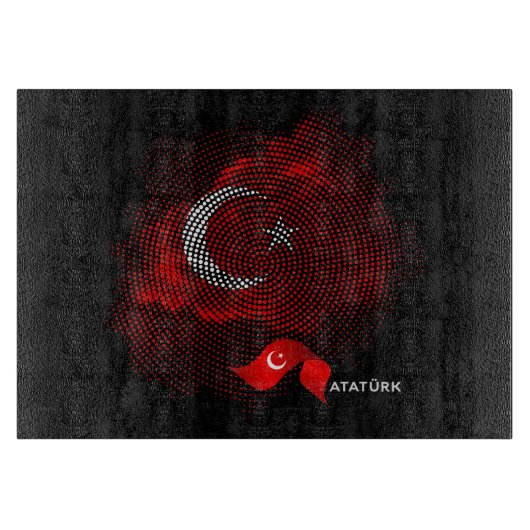 Planche À Découper Drapeau de la Turquie (Devant)