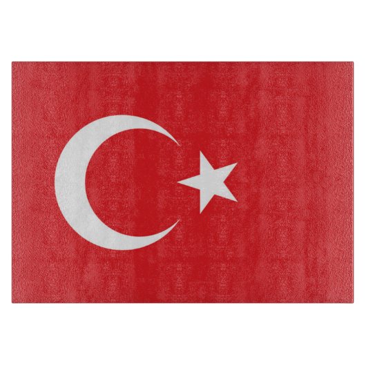 Planche À Découper Drapeau de la Turquie (Devant)