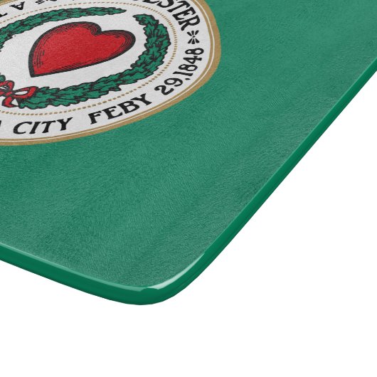 Planche À Découper Drapeau de la ville de Worcester (Massachusetts) (Coin)