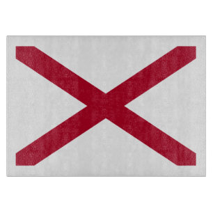 Planche À Découper Drapeau de l'Alabama, Croix cramoisie de Saint-And