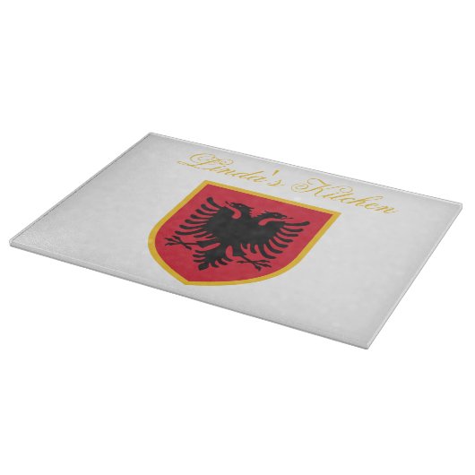 Planche À Découper Drapeau de l'Albanie (Coin)